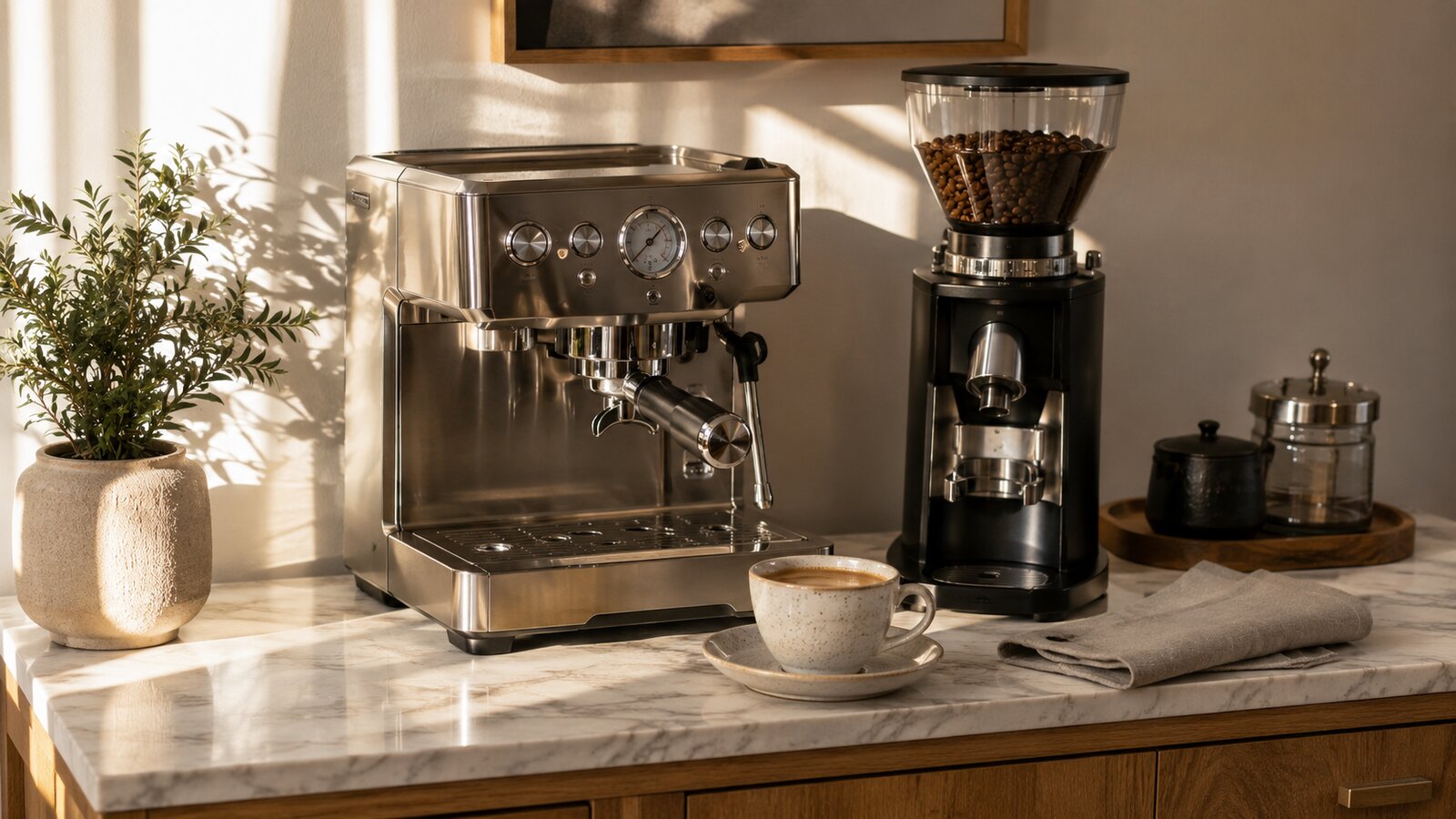 best espresso machine home barista setup