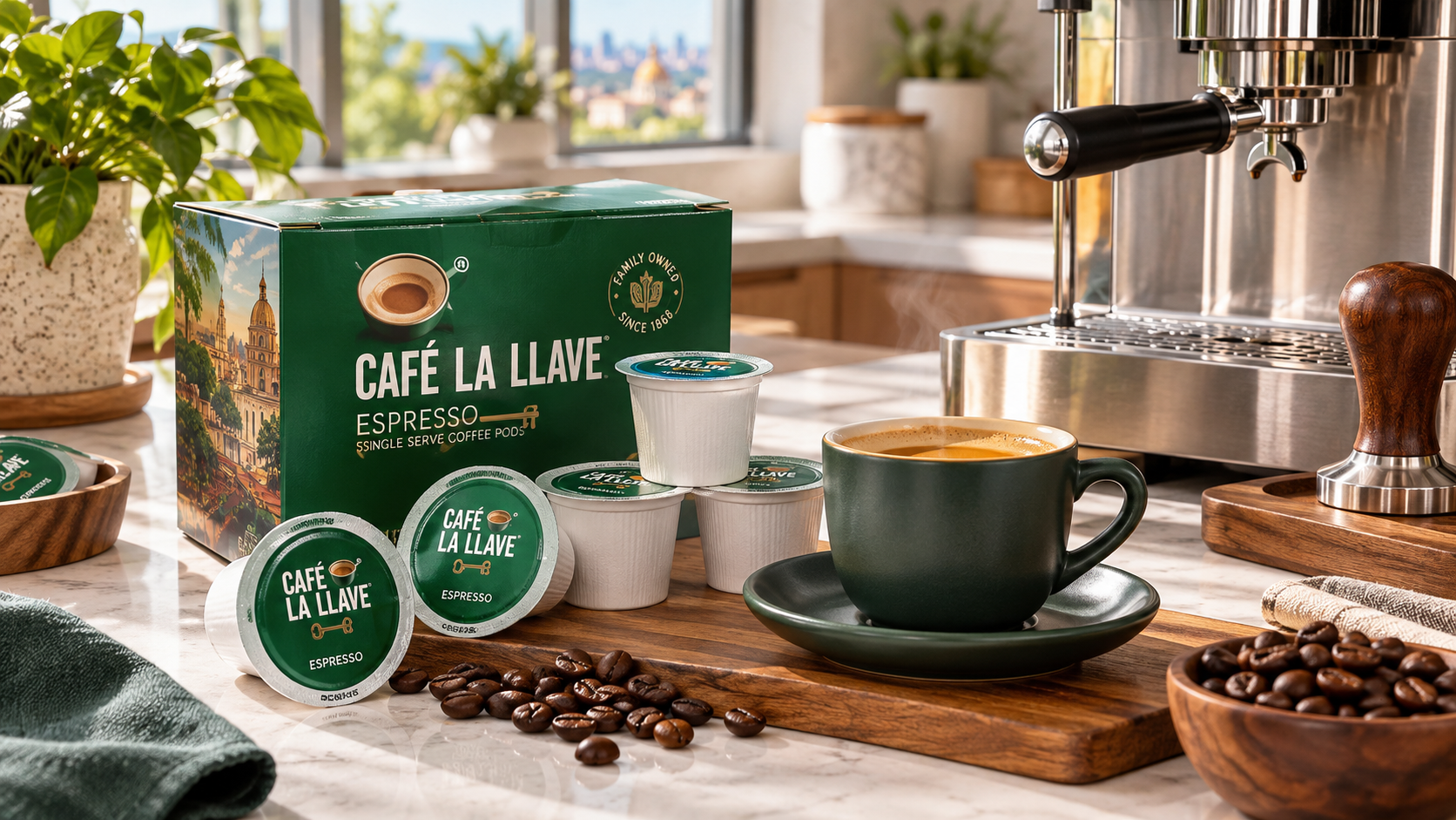 Cafe La Llave Espresso: Review & Buyer's Guide (2026) 1 Cafe La Llave Espresso - Café La Llave Espresso Single Serve Coffee Pods, Dark Roast, 55ct countertop setup and design overview