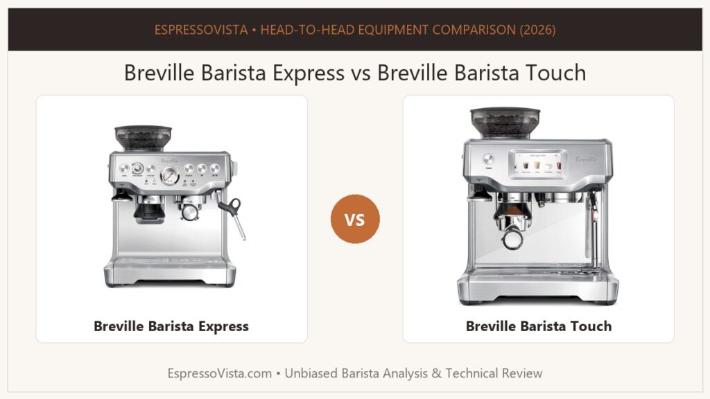 Breville Barista Express vs Breville Barista Touch comparison