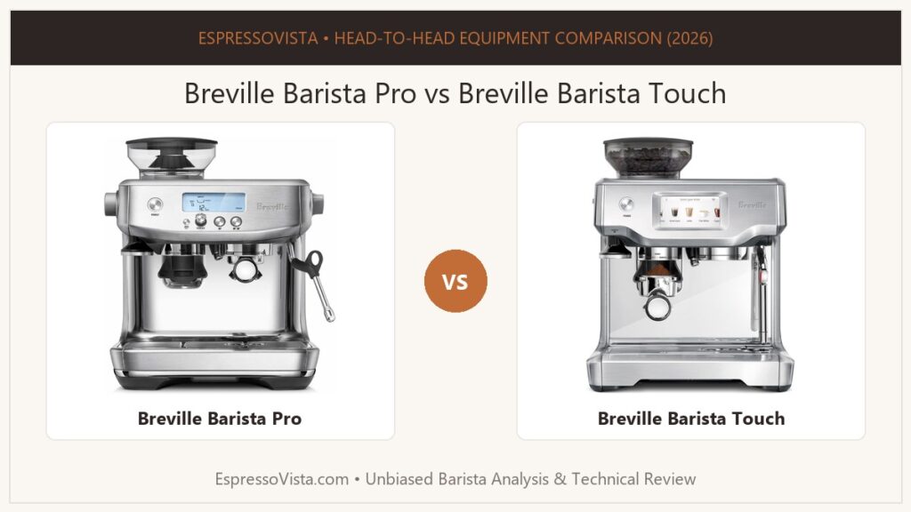 Breville Barista Pro vs Breville Barista Touch comparison
