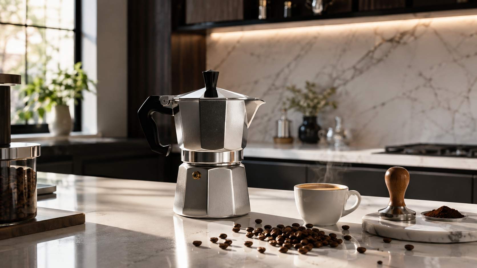 Bialetti Moka Express: Honest Review & Guide (2026) 1 Bialetti Moka Express - Bialetti - Moka Express: Iconic Stovetop Espresso Maker, Makes Real Italian Coffee, Moka Pot 1 Cup (2 Oz - 60 Ml), Aluminium, Silver countertop setup and design overview