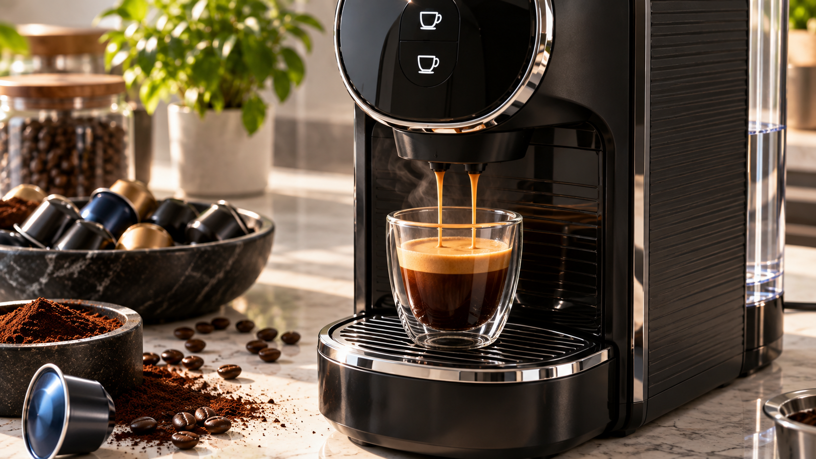 Lavazza BLUE Classy Mini - espresso extraction, portafilter workflow, and steam wand details