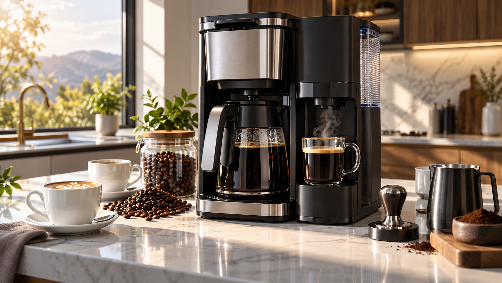 Ninja DualBrew Pro - Ninja Specialty Drip Coffee Maker, DualBrew Pro, Black CFP307 countertop setup and design overview